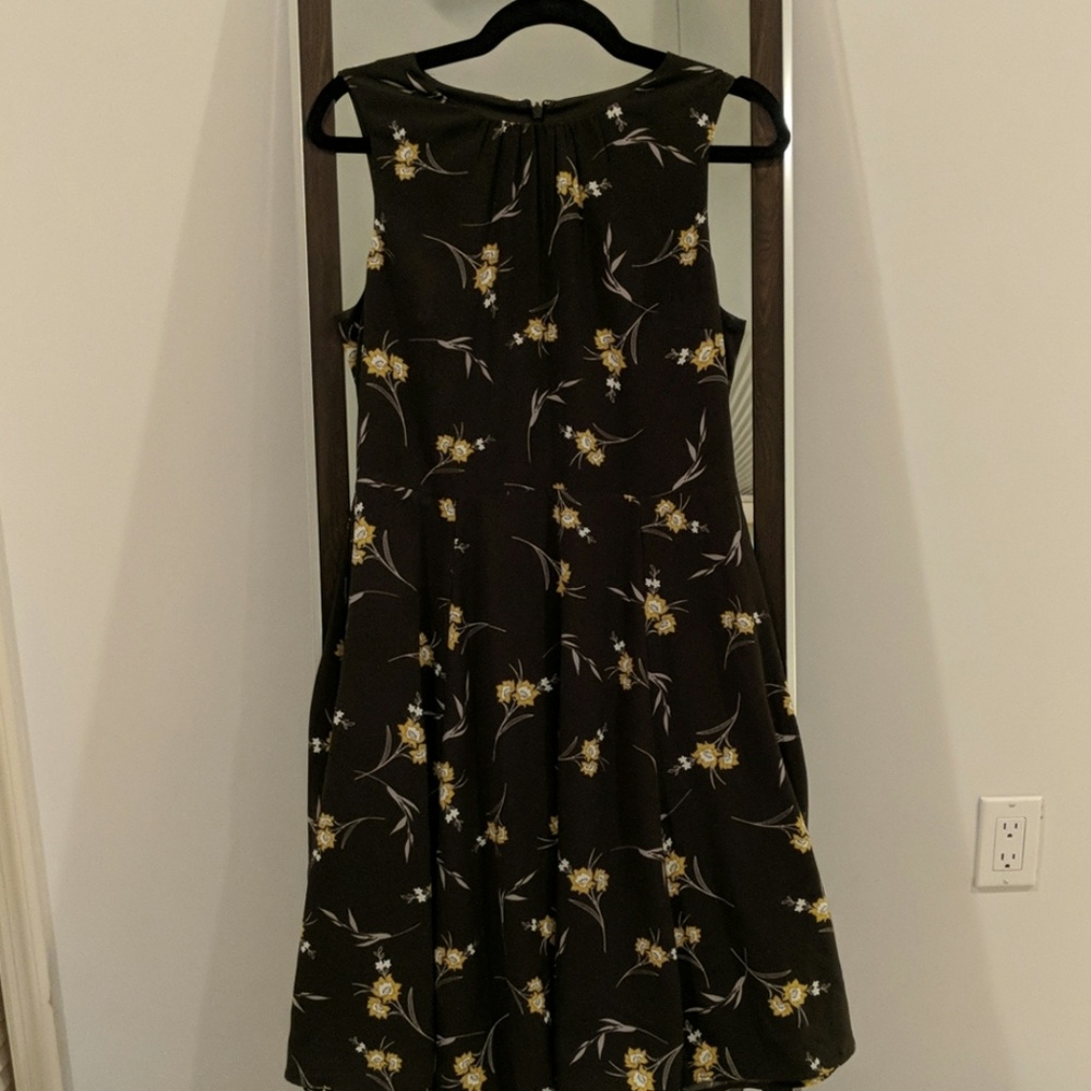 Dark green midi dress